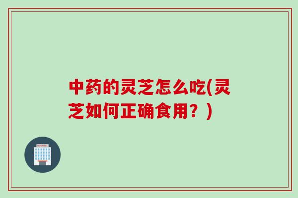 的灵芝怎么吃(灵芝如何正确食用?) 的灵芝怎么吃(灵芝如何正确食用?)