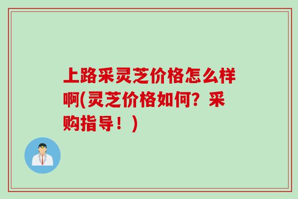 上路采灵芝价格怎么样啊(灵芝价格如何？采购指导！)