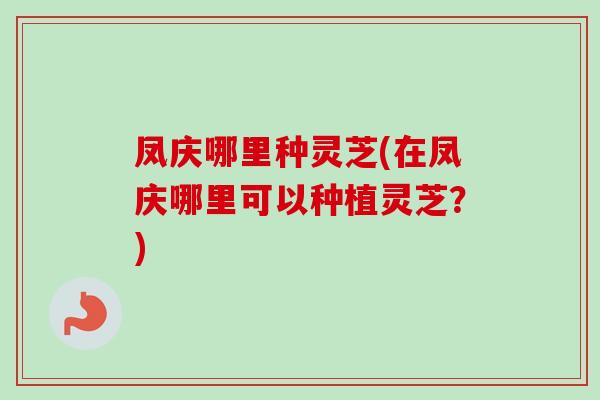凤庆哪里种灵芝(在凤庆哪里可以种植灵芝？)