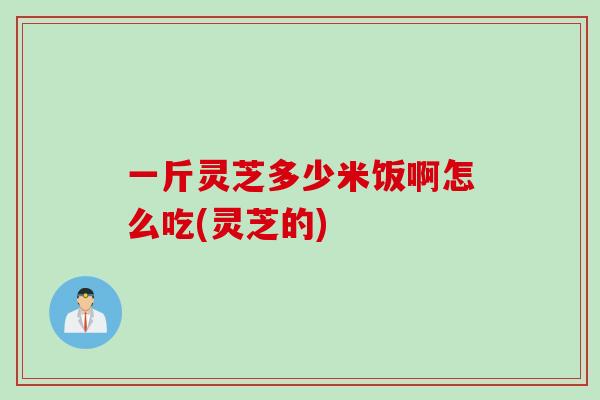 一斤灵芝多少米饭啊怎么吃(灵芝的)
