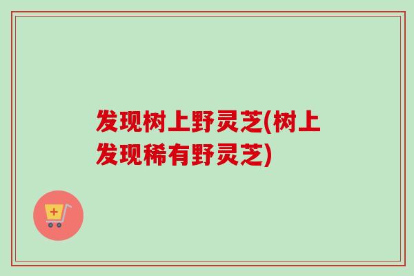 发现树上野灵芝(树上发现稀有野灵芝)