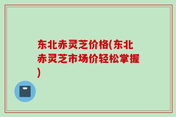 东北赤灵芝价格(东北赤灵芝市场价轻松掌握)