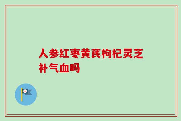 人参红枣黄芪枸杞灵芝补气血吗