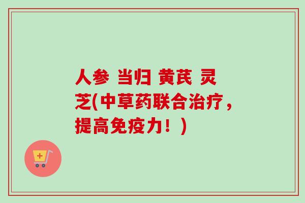 人参 当归 黄芪 灵芝(中草药联合治疗，提高免疫力！)