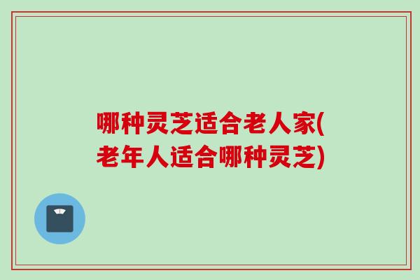 哪种灵芝适合老人家(老年人适合哪种灵芝) 哪种灵芝适合老人家(老年人适合哪种灵芝)