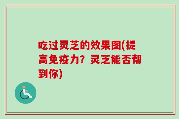 吃过灵芝的效果图(提高免疫力?灵芝能否帮到你) 吃过灵芝的效果图(提高免疫力?灵芝能否帮到你)