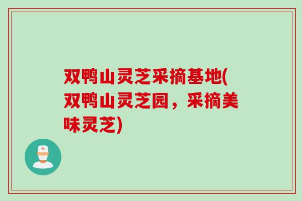 双鸭山灵芝采摘基地(双鸭山灵芝园，采摘美味灵芝)