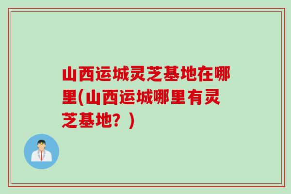 山西运城灵芝基地在哪里(山西运城哪里有灵芝基地？)