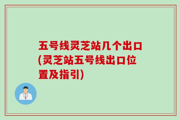 五号线灵芝站几个出口(灵芝站五号线出口位置及指引)