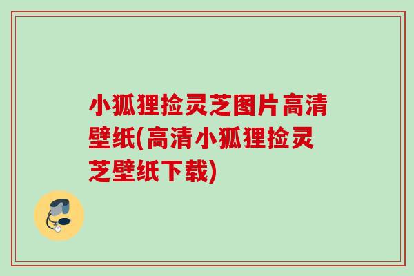 小狐狸捡灵芝图片高清壁纸(高清小狐狸捡灵芝壁纸下载)