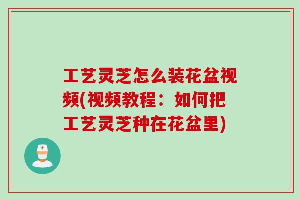 工艺灵芝怎么装花盆视频(视频教程：如何把工艺灵芝种在花盆里)