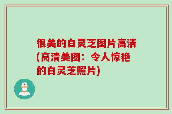 很美的白灵芝图片高清(高清美图：令人惊艳的白灵芝照片)