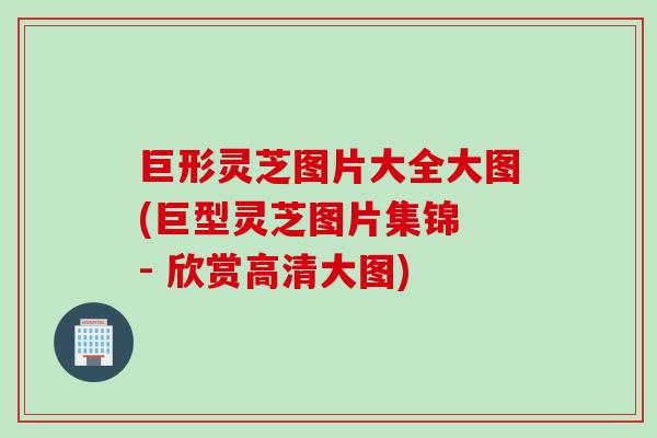 巨形灵芝图片大全大图(巨型灵芝图片集锦 - 欣赏高清大图)