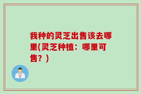 我种的灵芝出售该去哪里(灵芝种植：哪里可售？)