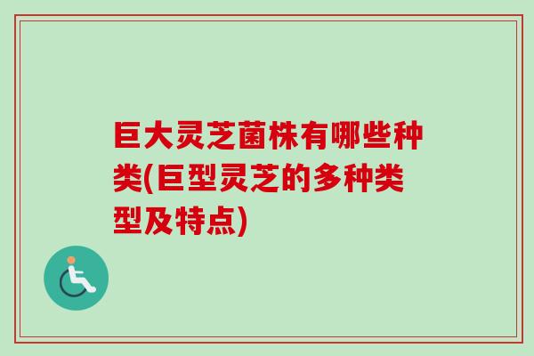 巨大灵芝菌株有哪些种类(巨型灵芝的多种类型及特点)