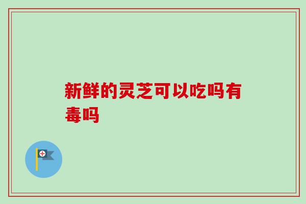 新鲜的灵芝可以吃吗有毒吗