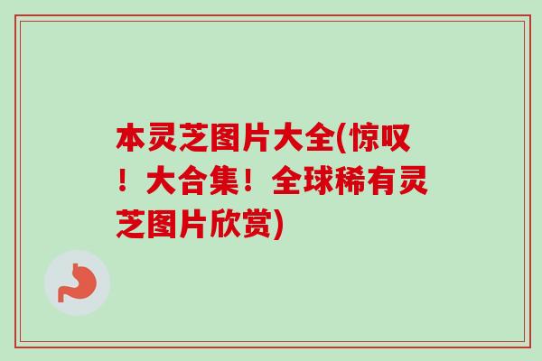 本灵芝图片大全(惊叹！大合集！全球稀有灵芝图片欣赏)
