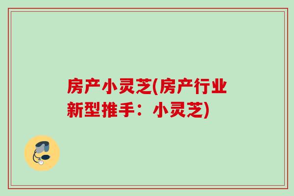 房产小灵芝(房产行业新型推手：小灵芝)