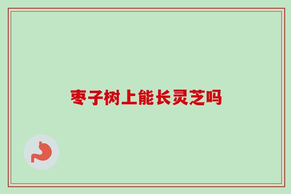 枣子树上能长灵芝吗