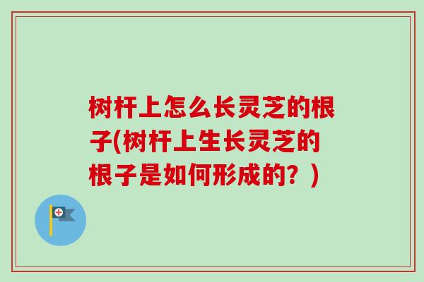树杆上怎么长灵芝的根子(树杆上生长灵芝的根子是如何形成的？)
