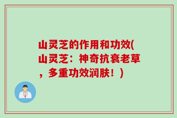 山灵芝的作用和功效(山灵芝:神奇抗草,多重功效润肤!) 山灵芝的作用和功效(山灵芝:神奇抗草,多重功效润肤!)