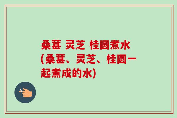 桑葚 灵芝 桂圆煮水(桑葚、灵芝、桂圆一起煮成的水)