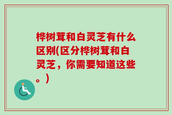 桦树茸和白灵芝有什么区别(区分桦树茸和白灵芝，你需要知道这些。)