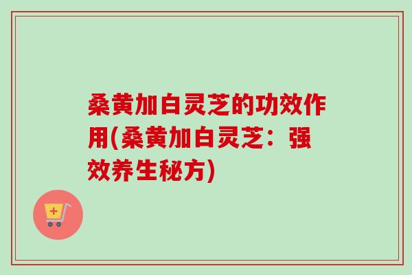 桑黄加白灵芝的功效作用(桑黄加白灵芝：强效养生秘方)