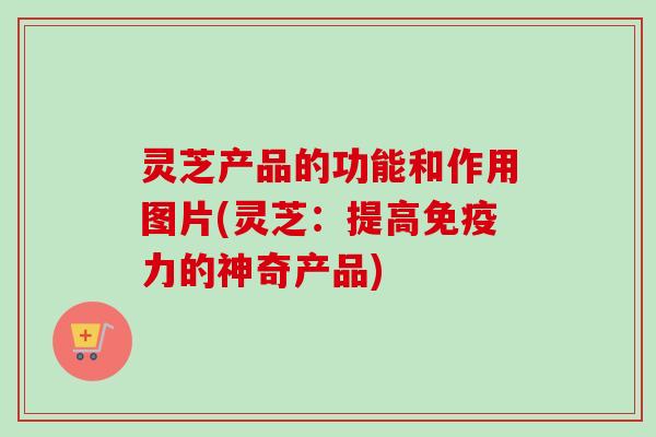 灵芝产品的功能和作用图片(灵芝：提高免疫力的神奇产品)