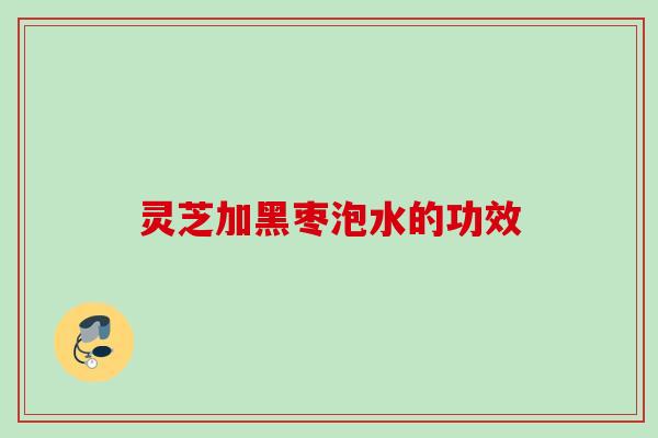 灵芝加黑枣泡水的功效