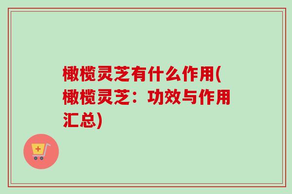 橄榄灵芝有什么作用(橄榄灵芝：功效与作用汇总)