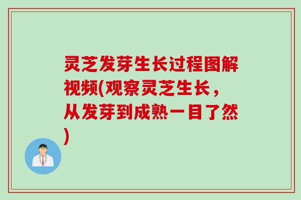 灵芝发芽生长过程图解视频(观察灵芝生长,从发芽到成熟一目了然) 灵芝发芽生长过程图解视频(观察灵芝生长,从发芽到成熟一目了然)