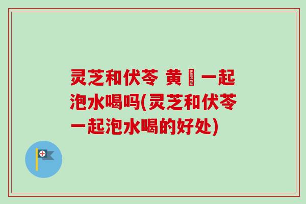 灵芝和伏苓 黄茋一起泡水喝吗(灵芝和伏苓一起泡水喝的好处)