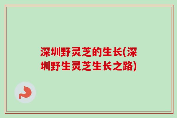 深圳野灵芝的生长(深圳野生灵芝生长之路) 深圳野灵芝的生长(深圳野生灵芝生长之路)