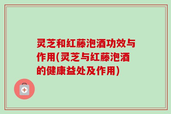 灵芝和红藤泡酒功效与作用(灵芝与红藤泡酒的健康益处及作用)