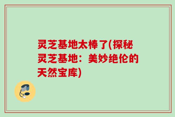 灵芝基地太棒了(探秘灵芝基地：美妙绝伦的天然宝库)