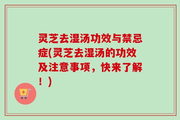 灵芝去湿汤功效与禁忌症(灵芝去湿汤的功效及注意事项，快来了解！)