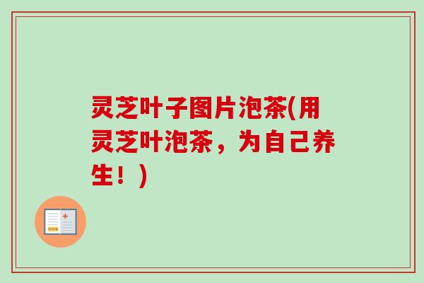 灵芝叶子图片泡茶(用灵芝叶泡茶,为自己养生!) 灵芝叶子图片泡茶(用灵芝叶泡茶,为自己养生!)