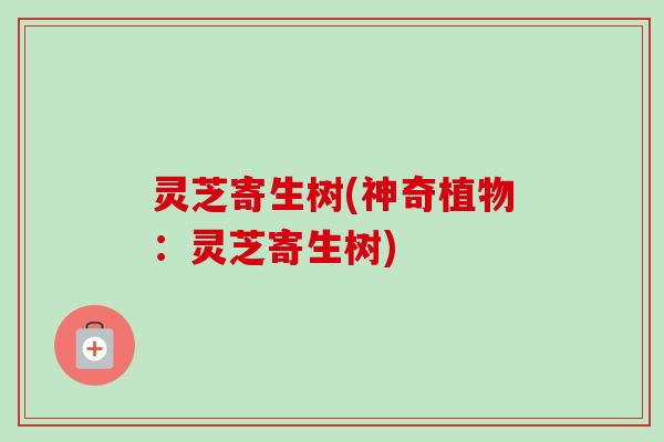 灵芝寄生树(神奇植物：灵芝寄生树)