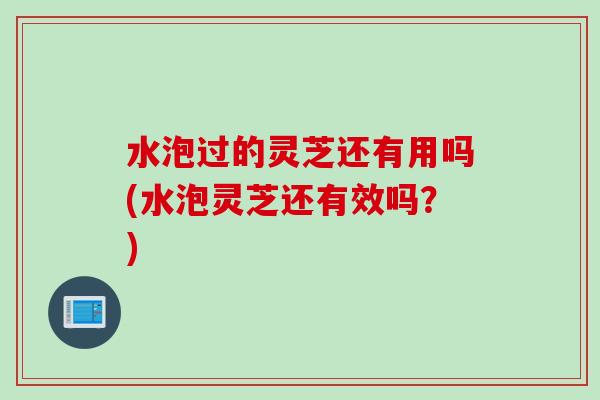 水泡过的灵芝还有用吗(水泡灵芝还有效吗？)