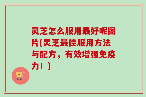 灵芝怎么服用好呢图片(灵芝佳服用方法与配方，有效增强免疫力！)