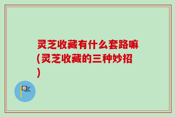 灵芝收藏有什么套路嘛(灵芝收藏的三种妙招)