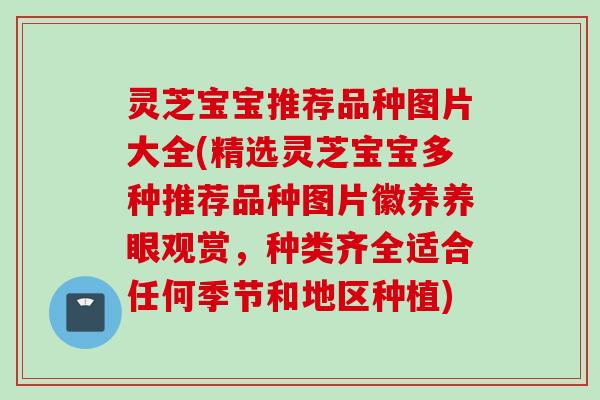 灵芝宝宝推荐品种图片大全(精选灵芝宝宝多种推荐品种图片徽养养眼观赏，种类齐全适合任何季节和地区种植)