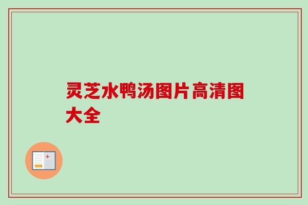 灵芝水鸭汤图片高清图大全