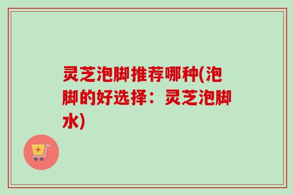 灵芝泡脚推荐哪种(泡脚的好选择：灵芝泡脚水)