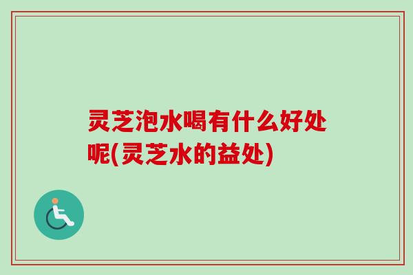 灵芝泡水喝有什么好处呢(灵芝水的益处)