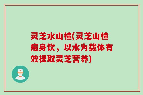 灵芝水山楂(灵芝山楂瘦身饮，以水为载体有效提取灵芝营养)