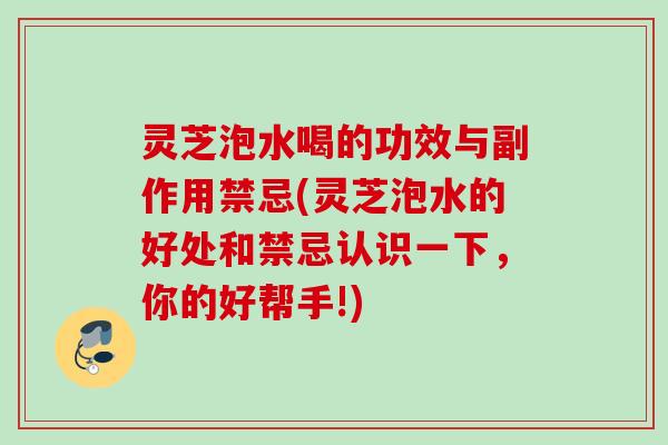 灵芝泡水喝的功效与副作用禁忌(灵芝泡水的好处和禁忌认识一下，你的好帮手!)