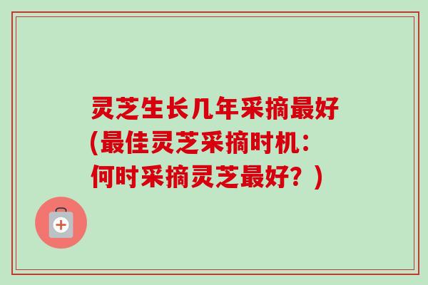 灵芝生长几年采摘最好(最佳灵芝采摘时机：何时采摘灵芝最好？)