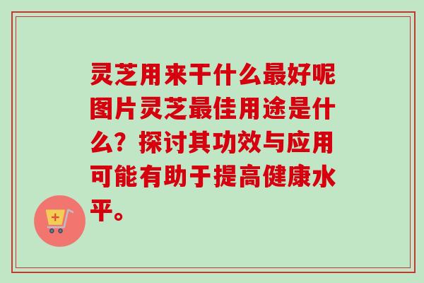 灵芝用来干什么最好呢图片灵芝最佳用途是什么？探讨其功效与应用可能有助于提高健康水平。